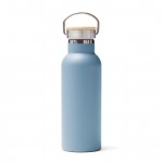 Botella de acero inoxidable de gran duración color azul claro