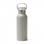 Botella de acero inoxidable de gran duración color gris