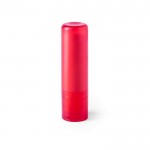 Bálsamo labial con SPF15 en estuche de colores translucidos color rojo primera vista