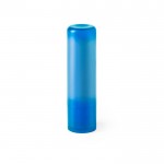 Bálsamo labial con SPF15 en estuche de colores translucidos color azul claro primera vista