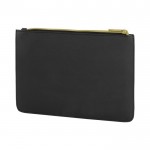 Neceser de cuero sintético en colores clásicos con tirador dorado color negro