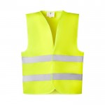Chaleco alta visibilidad con cintas reflectantes y cierre de velcro Roly Sirio color amarillo fluorescente segunda vista