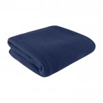 Manta de poliéster reciclado hecha en UE 110 x 150cm 290 g/m2 color azul tercera vista