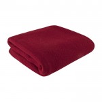 Manta de poliéster reciclado hecha en UE 110 x 150cm 290 g/m2 color rojo tercera vista