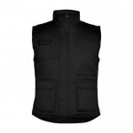 Chaleco de trabajo de poliéster y algodón con cuello 200 g/m2 Roly Almanzor color negro segunda vista