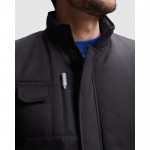 Chaleco de trabajo de poliéster y algodón con cuello 200 g/m2 Roly Almanzor color rojo vista detalle 1