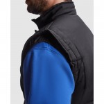 Chaleco de trabajo de poliéster y algodón con cuello 200 g/m2 Roly Almanzor color rojo vista detalle 3