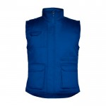 Chaleco de trabajo de poliéster y algodón con cuello 200 g/m2 Roly Almanzor color azul real segunda vista