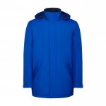 Parka de poliéster reciclado impermeable 400 g/m2 Roly Direct America color azul real segunda vista
