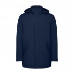 Parka de poliéster reciclado impermeable 400 g/m2 Roly Direct America color azul marino segunda vista