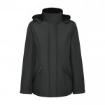 Parka de poliéster reciclado para mujer 400 g/m2 Roly Direct America color gris topo segunda vista