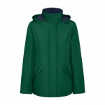 Parka de poliéster reciclado para mujer 400 g/m2 Roly Direct America color verde botella segunda vista