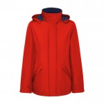 Parka de poliéster reciclado para mujer 400 g/m2 Roly Direct America color rojo segunda vista