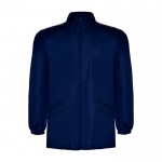 Chubasquero unisex de poliéster con capucha 70 g/m2 Roly Direct Escocia color azul marino segunda vista