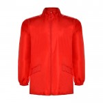 Chubasquero unisex de poliéster con capucha 70 g/m2 Roly Direct Escocia color rojo segunda vista