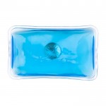Calienta manos rectangular reutilizable de calor instantáneo color azul claro primera vista