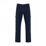 Pantalón laboral de algodón con cintura elástica 240 g/m2 Roly Safety color azul marino segunda vista