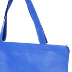 Bolsa non-woven con cremallera 90 g/m2 color azul primera vista