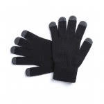Guantes merchandising para pantallas táctiles color negro