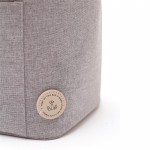 Bolsa refrigerante pequeña con correa color gris cuarta vista