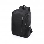 Mochila para portátil de poliéster con 2 bolsillos frontales 15'' color negro primera vista