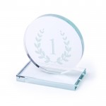 Placa trofeo de ganador color transparente
