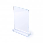 Placa trofeo rectangular de cristal color transparente