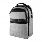 Mochila de RPET acolchada para portátil con banda para trolley 15'' color gris tercera vista
