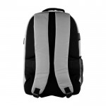Mochila de RPET acolchada para portátil con banda para trolley 15'' color gris vista detalle