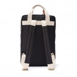 Mochila nevera reciclada con varios bolsillos color negro segunda vista