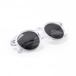 Gafas de sol con lentes en color negro y circulares UV400 color blanco segunda vista