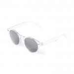 Gafas de sol con lentes en color negro y circulares UV400 color blanco primera vista