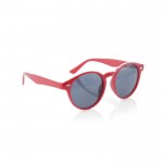 Gafas de sol con lentes en color negro y circulares UV400 color rojo tercera vista