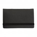 Porta memos de cartón con cierre elástico y bolsillo para tarjetas color negro segunda vista