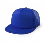 Gorra de poliéster con visera plana color azul