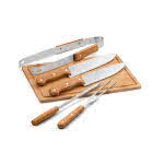 Pack de 5 utensilios para barbacoa color negro