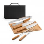 Pack de 5 utensilios para barbacoa color negro vista colores