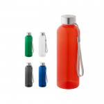 Botella de RPET con acabado translúcido y tapa de acero 600ml varios colores