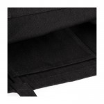 Bolsa hecha de algodón reciclado con asas largas 180 g/m2 color negro segunda vista