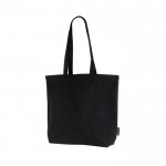 Bolsa hecha de algodón reciclado con asas largas 180 g/m2 color negro vista detalle