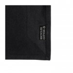 Bolsa de algodón reciclado de asas largas y certificación GRS 180 g/m2 color negro tercera vista