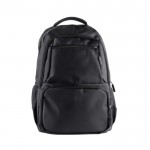 Mochila de cuero sintético con varios compartimientos en el exterior 15'' color negro cuarta vista