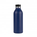 Botella de acero inoxidable reciclado con asa de sujeción 500ml color azul marino segunda vista