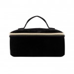 Neceser aterciopelado de viaje con asa para sujeción 280 g/m2 color negro cuarta vista