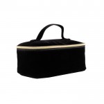 Neceser aterciopelado de viaje con asa para sujeción 280 g/m2 color negro quinta vista