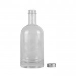 Botella de cristal con tapón de aluminio y capacidad de 750ml color transparente tercera vista