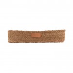 Cesta de almacenamiento hecha de algas entretejidas 35 x 20 x 7 cm color marrón segunda vista