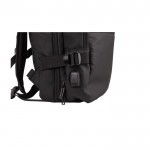 Mochila de viaje impermeable con banda de sujeción para trolley color negro quinta vista