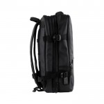 Mochila de viaje impermeable con banda de sujeción para trolley color negro vista detalle 3