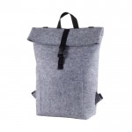 Mochila de fieltro RPET con bolsillo interior para portátil 15.6'' color gris tercera vista